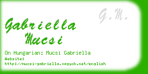 gabriella mucsi business card